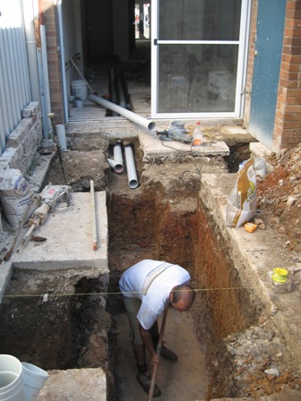 Hole in the ground for a 1000L Grease Trap